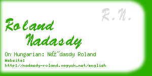 roland nadasdy business card